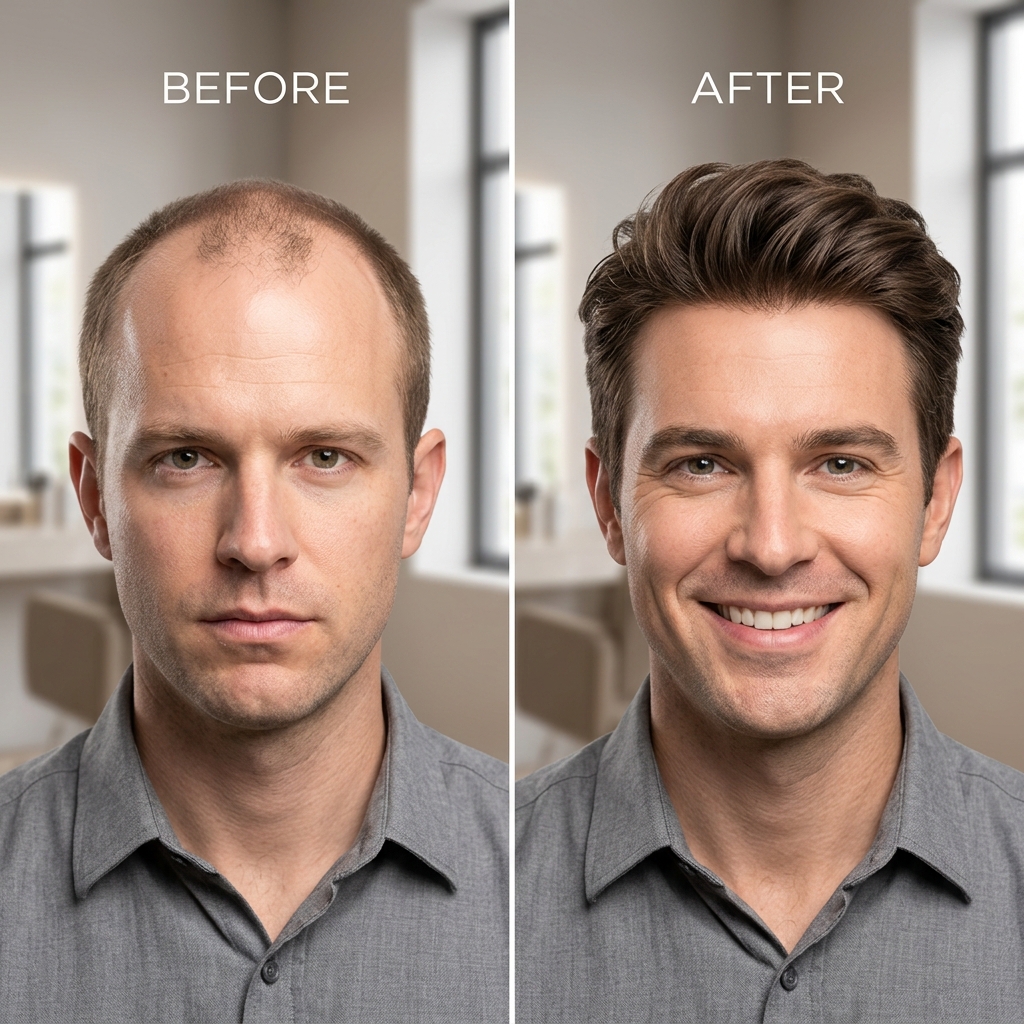 BMW Hair Patch Transformation Before and After